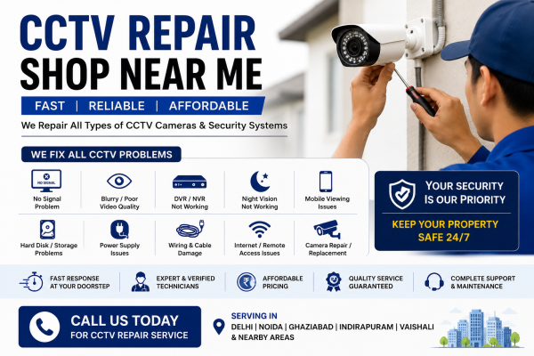 CCTV Repair Shop Near Me – Fast and Reliable CCTV Repair Services in Delhi NCR