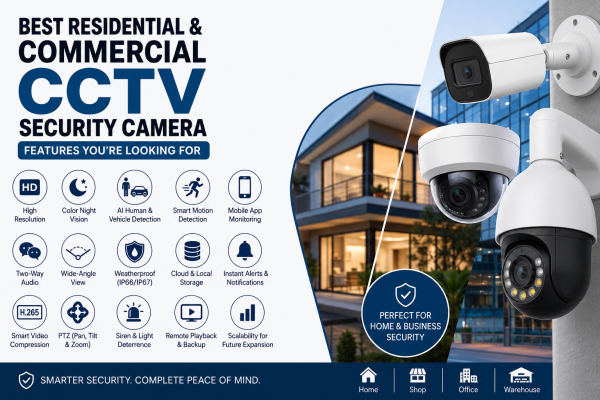 What Are the Best Residential  and Commercial CCTV Security Camera Features You Are Looking For