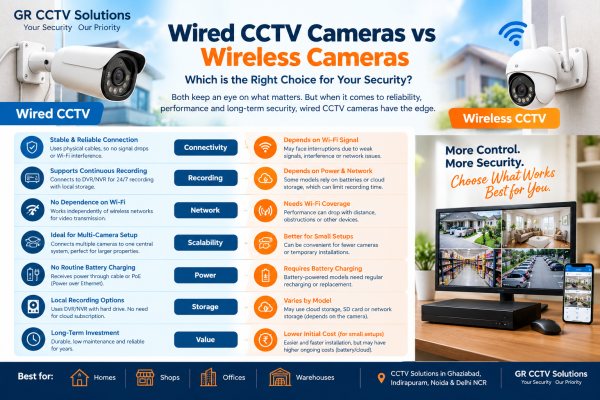 Wired CCTV Cameras vs Wireless Cameras: Why Wired Security Systems Are Worth Considering