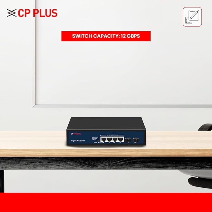 CP PLUS POE SWITCH 4 PORT GIGA