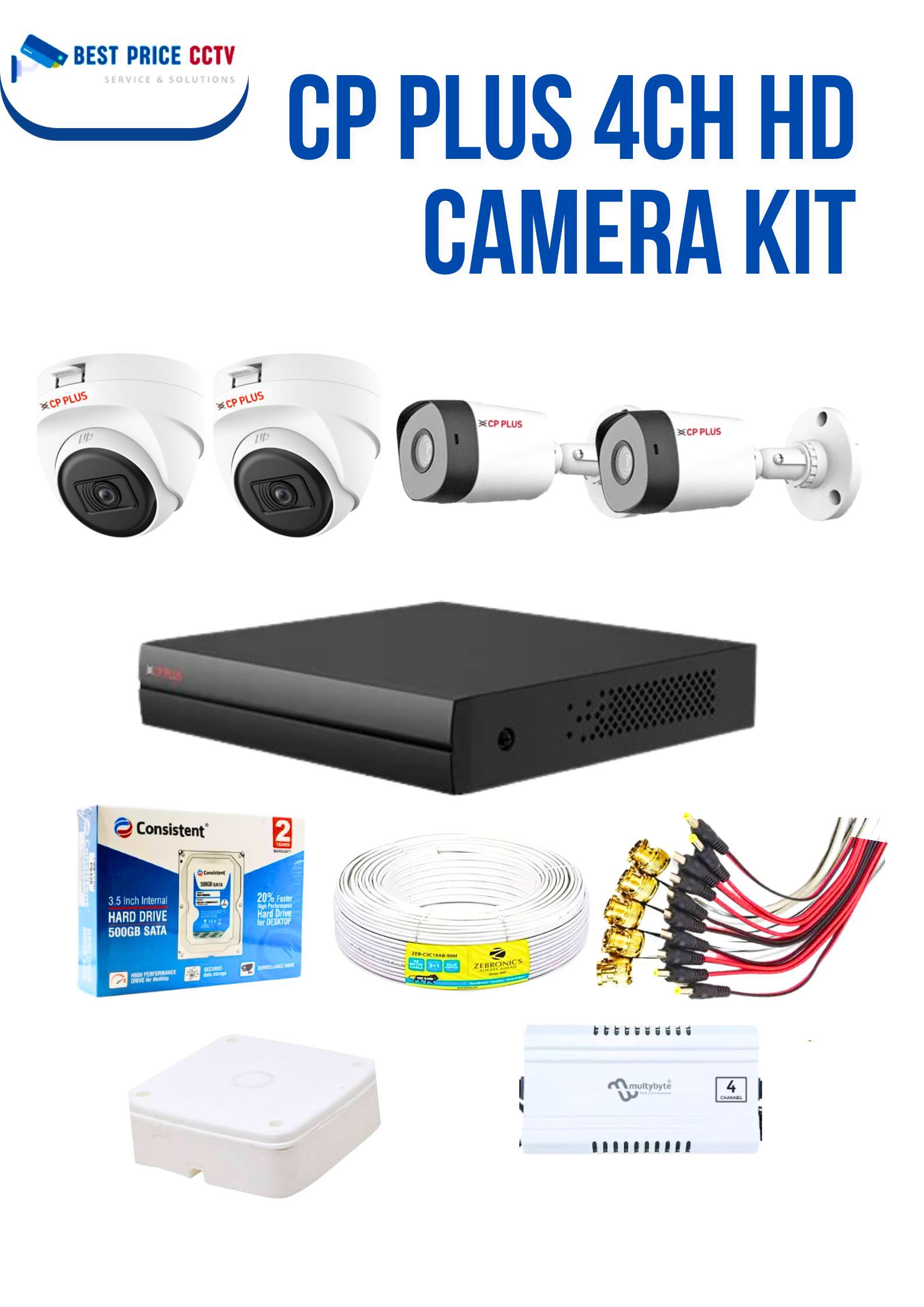 CP PLUS 2 INDOOR 2 OUTDOOR CAMERA KIT