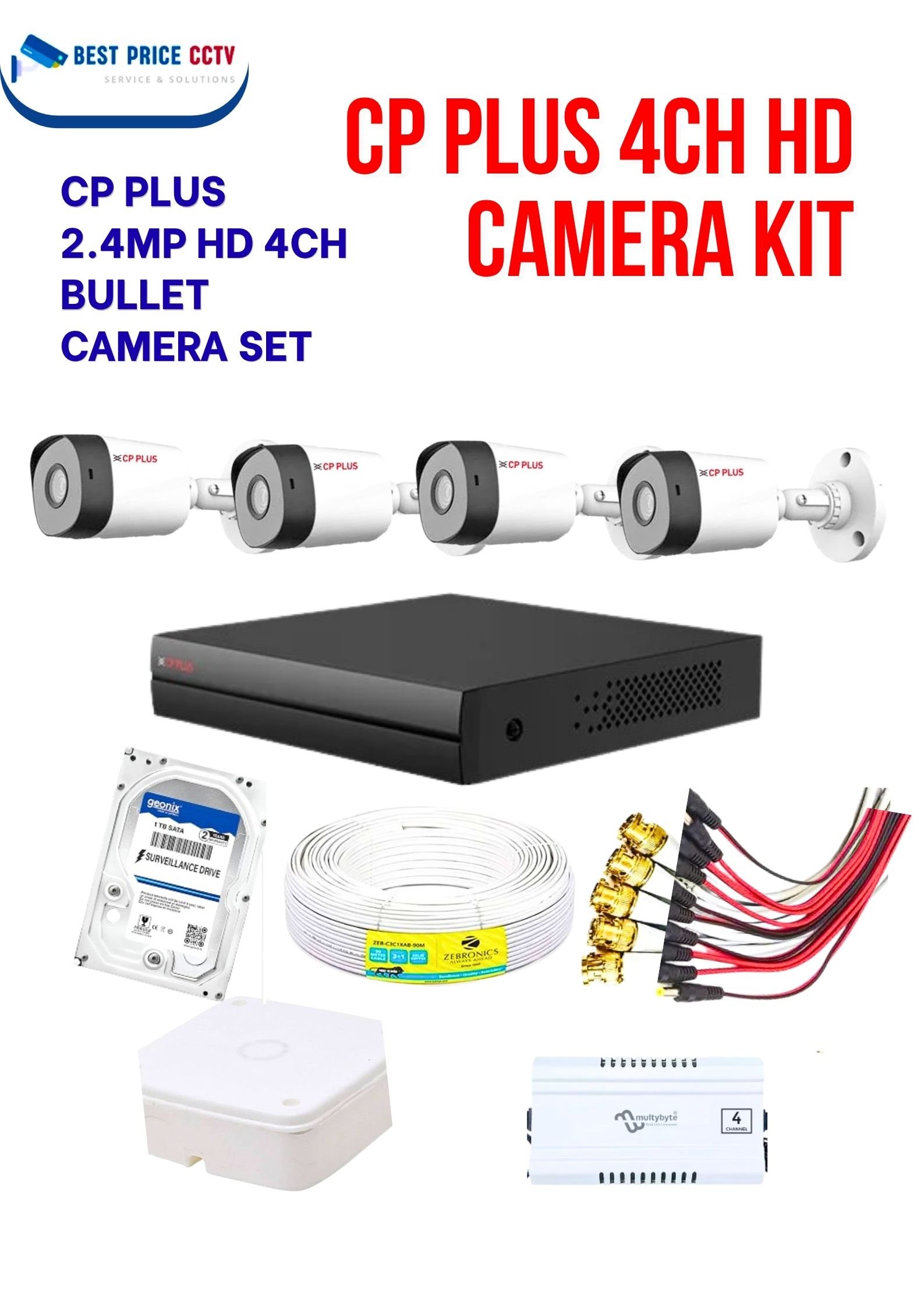 CP PLUS 4OUTDOOR CAMERA KIT