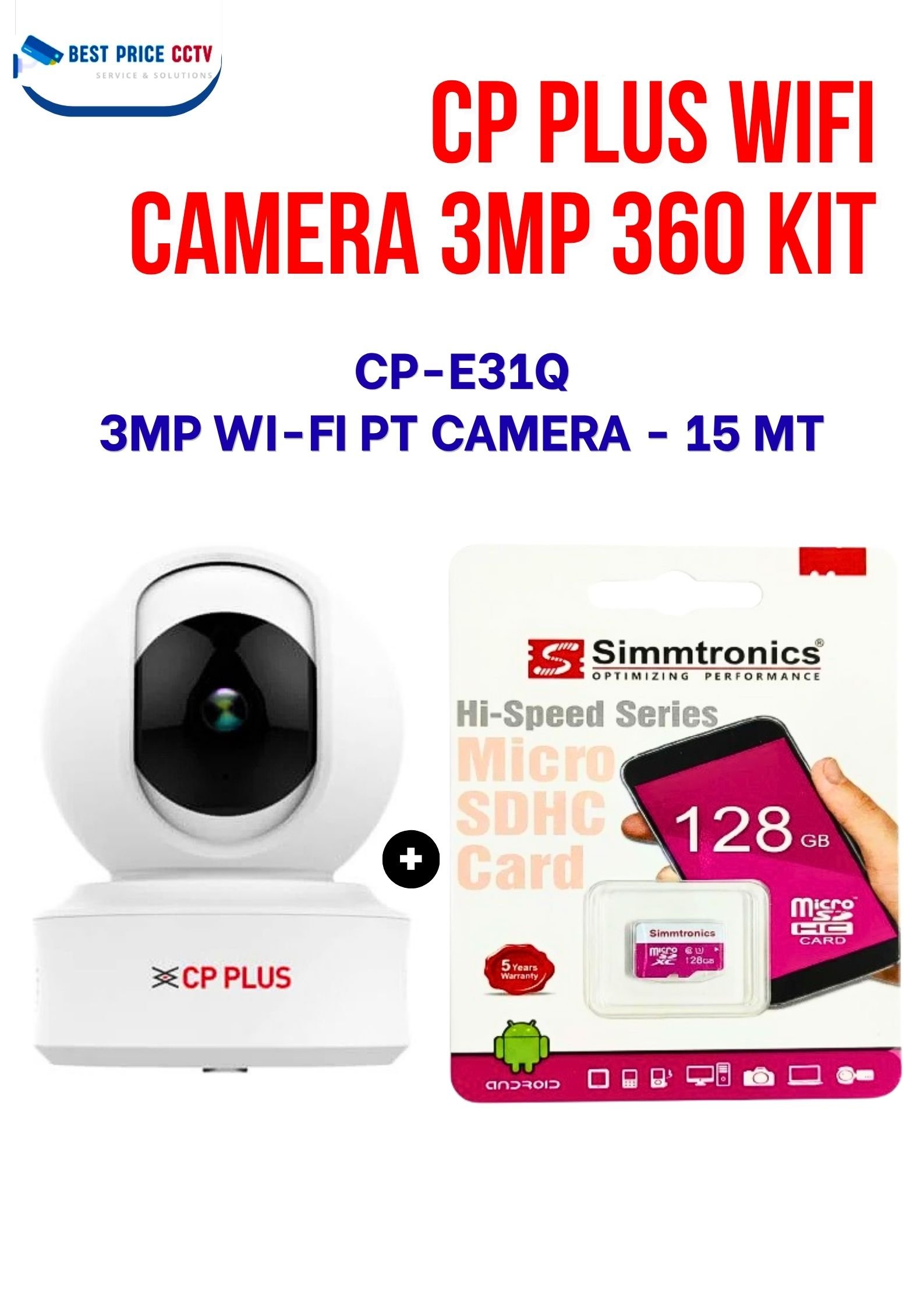 CP PLUS WIFI CAMERA 3MP 360 CAMERA KIT